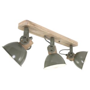 Mexlite spot gearwood – 3 lichts – 59x 17 cm – groen Mexlite spot gearwood – 3 lichts – 59x 17 cm – groen