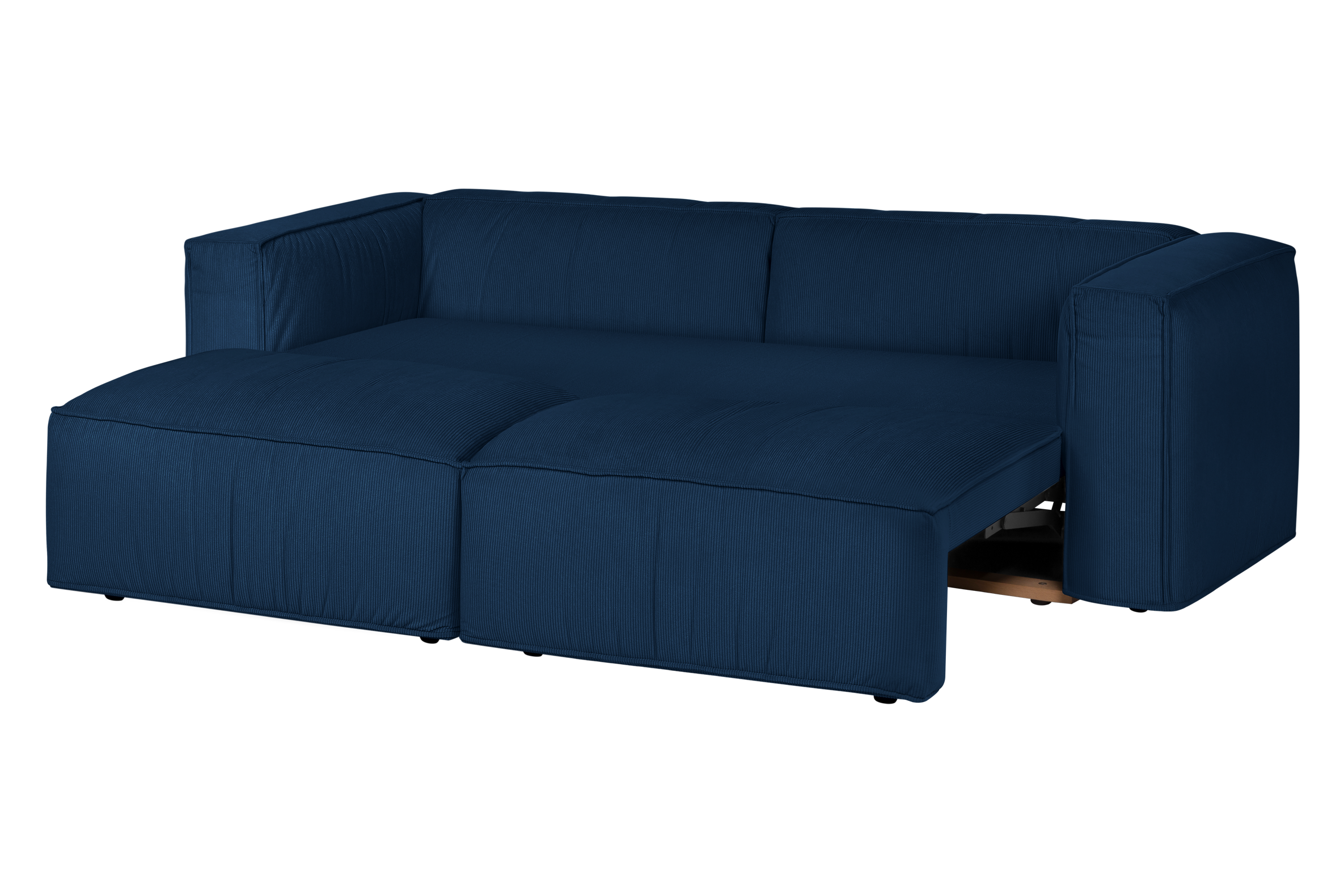 noo.ma Lobi 3-zits slaapbank - Storm Blue Corduroy, 140x190 cm slaapfu