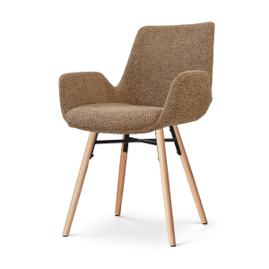 Nolon Nena-Eef eetkamerstoel bruin blend – houten onderstel Nolon Nena-Eef eetkamerstoel bruin blend – houten onderstel