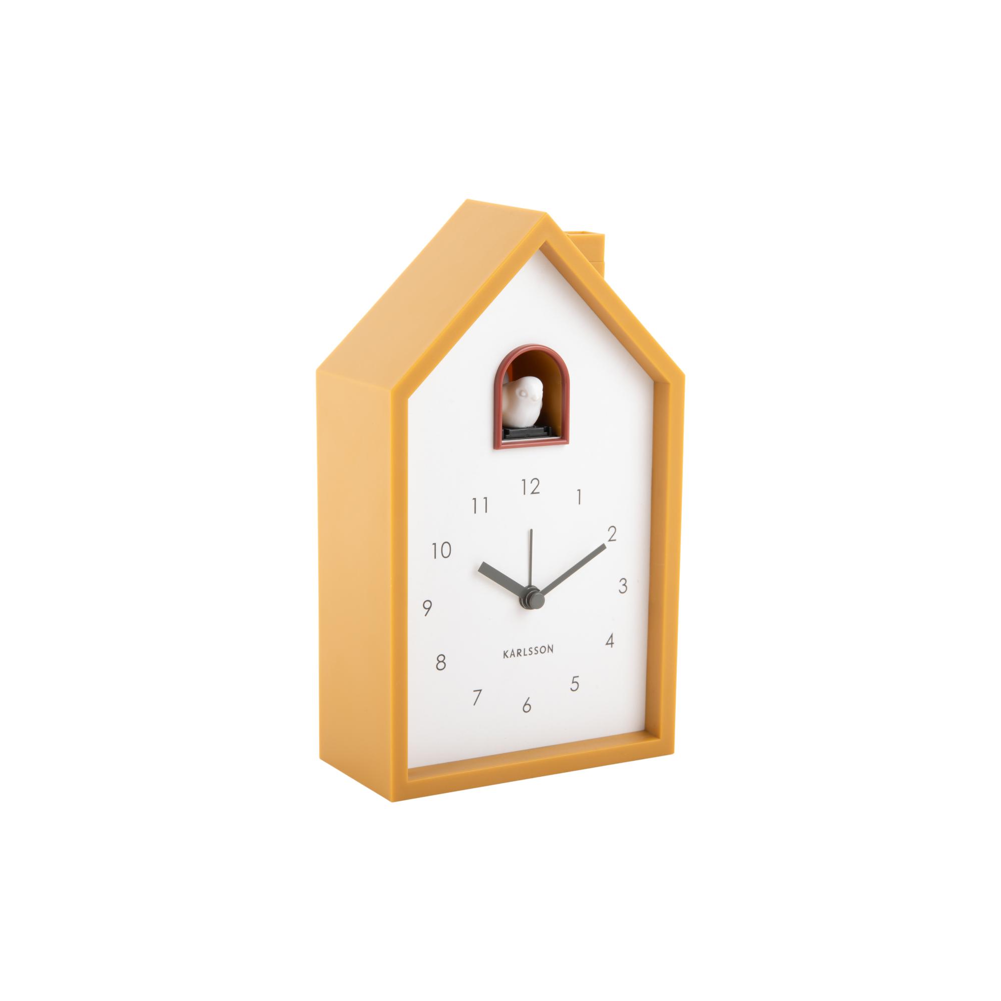 Karlsson wekker Modern Cuckoo - geel - 12x6x20cm - Vaderdag - Vaderdag