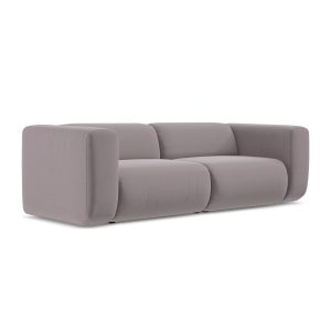 LaMiaSofa 3-zits bank Bari – velours – lavendel – 228x89x70