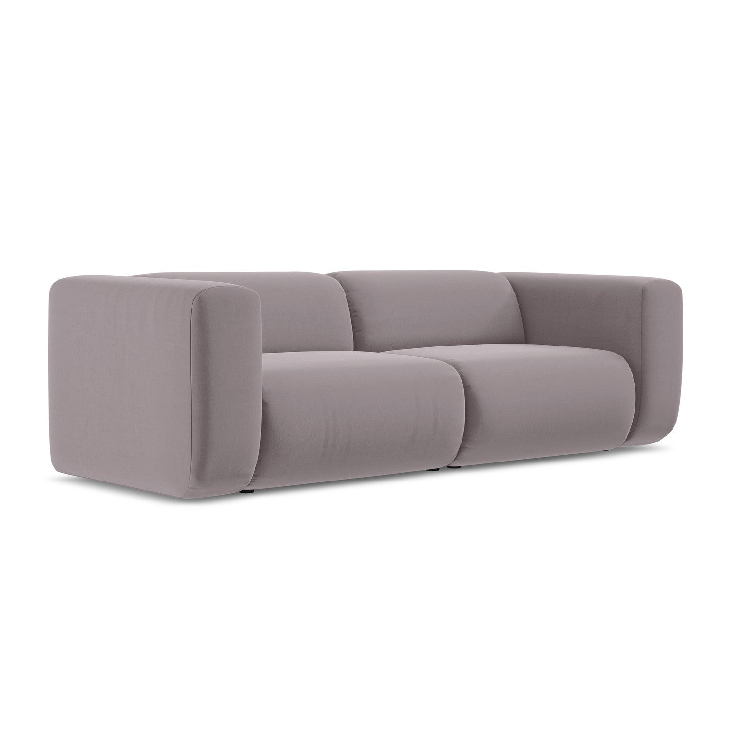LaMiaSofa 3-zits bank Bari - velours - lavendel - 228x89x70