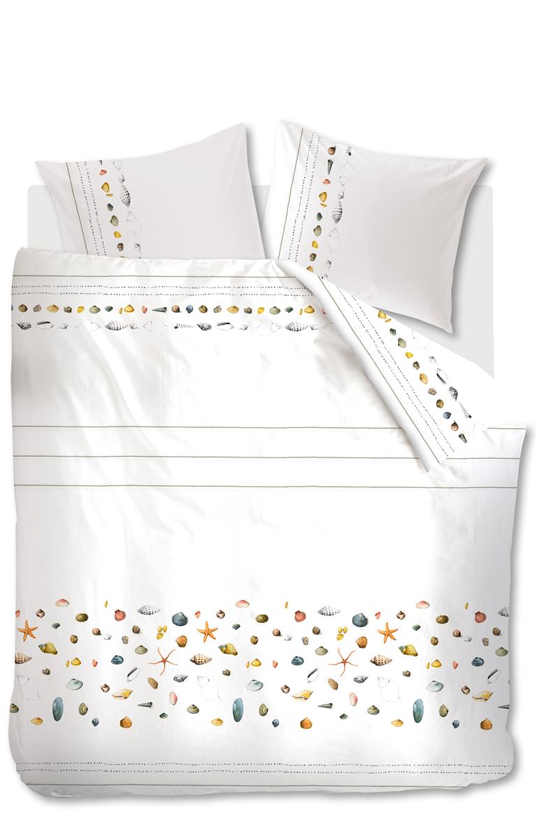 Marjolein Bastin dekbedovertrek Shellfish - 240x200/220 cm - wit