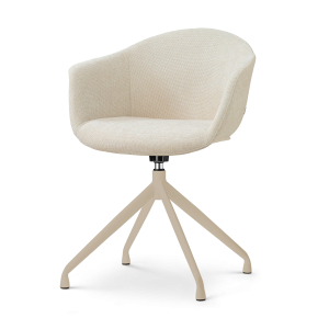 Nolon Nola-Otis draaibare eetkamerstoel cottonbeige beige onderstel Nolon Nola-Otis draaibare eetkamerstoel cottonbeige beige onderstel