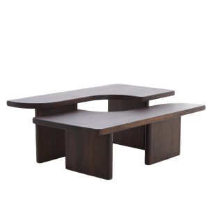 Light & Living salontafel CRATO – 120x60x45cm – bruin – Set van 2 Light & Living salontafel CRATO – 120x60x45cm – bruin – Set van 2
