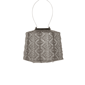 Lumiz solar lampion lace lamp – 20cm – taupe Lumiz solar lampion lace lamp – 20cm – taupe