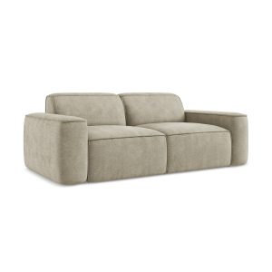LaMiaSofa 3-zits bank Melissa – chenille stof – beige – 204x102x70