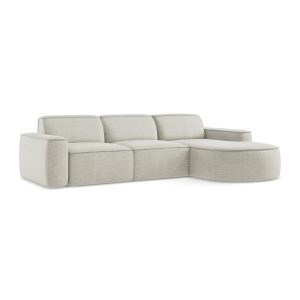 LaMiaSofa hoekbank rechts Melissa – textuurstof – lichtbeige – 284×166 LaMiaSofa hoekbank rechts Melissa – textuurstof – lichtbeige – 284×166