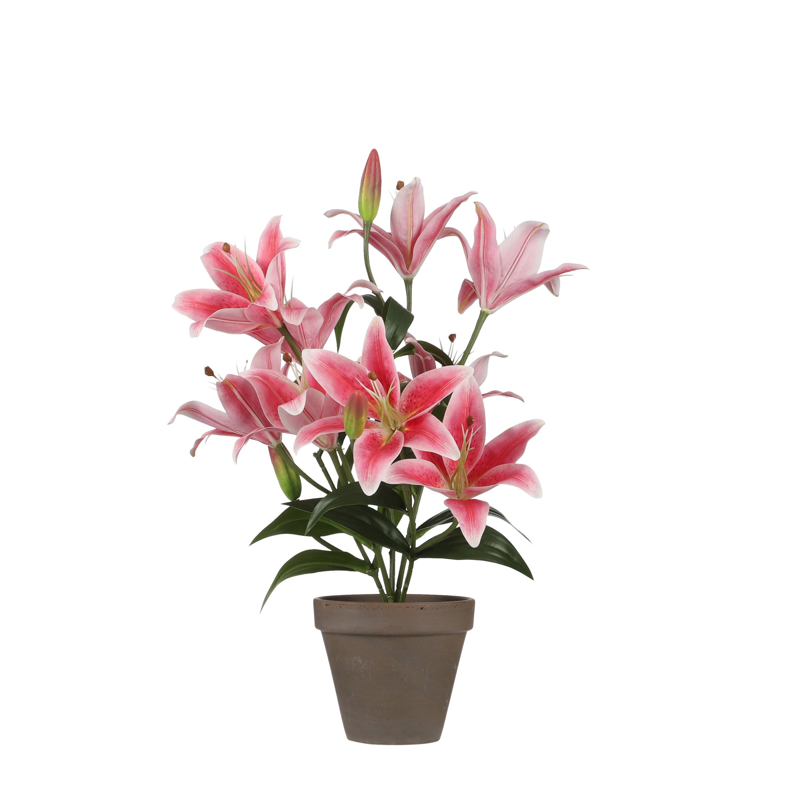 Mica Decorations Tijgerlelie Kunstplant in Bloempot Stan - H47 x Ø45 c