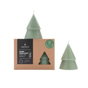 Originalhome dennenboom kaars – lichtgroen – M – set van 2 Originalhome dennenboom kaars – lichtgroen – M – set van 2