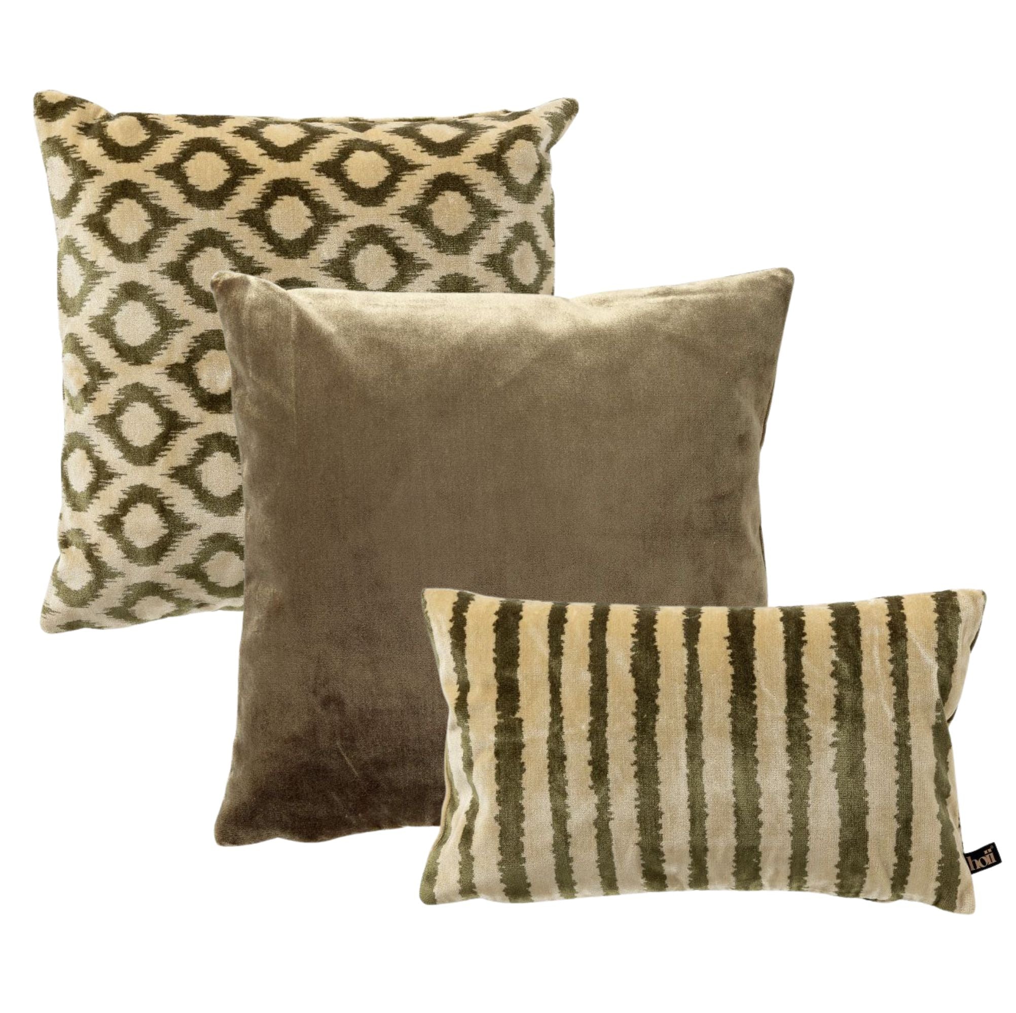 KUSSENSET | 3-delig | Celeste Design | groen | Hoii | inclusief veren