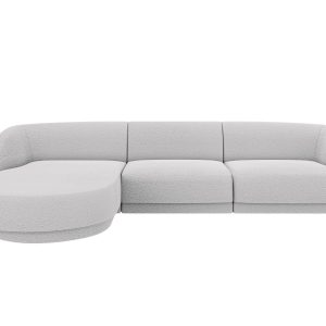 Micadoni Poef Miley 4-zits, boucle lichtgrijs – 156x255x70cm Micadoni Poef Miley 4-zits, boucle lichtgrijs – 156x255x70cm