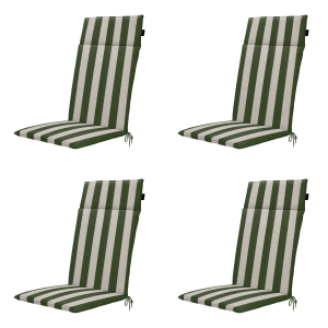 Madison tuintstoelkussen hoge rug Amora – groen – 120x50x4cm – set van Madison tuintstoelkussen hoge rug Amora – groen – 120x50x4cm – set van