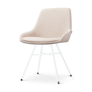 Nolon Noa-Isa Eetkamerstoel Beige – Stof – Wit Onderstel Nolon Noa-Isa Eetkamerstoel Beige – Stof – Wit Onderstel