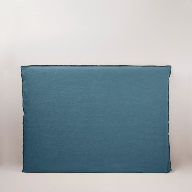 Madura Hoes voor hoofdbord Nino indigo en zwarte slinger 210x134 cm