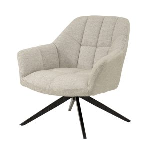 Livingfurn fauteuil Tom Sand – beige – stof Livingfurn fauteuil Tom Sand – beige – stof