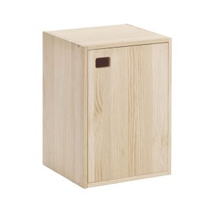 Meubel 1 deur met 1 in hoogte verstelbare plank – Licht hout – 37,3×37 Meubel 1 deur met 1 in hoogte verstelbare plank – Licht hout – 37,3×37
