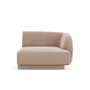 Micadoni rechter module Miley flueel cappuccino – 90x90x70cm