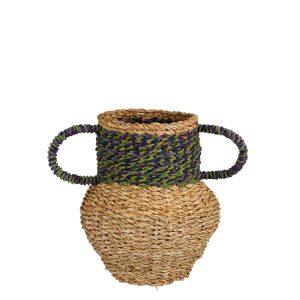 Mica Decorations Cambridge Decoratieve Vaas – H28 x Ø25 cm – Zeegras – Mica Decorations Cambridge Decoratieve Vaas – H28 x Ø25 cm – Zeegras –