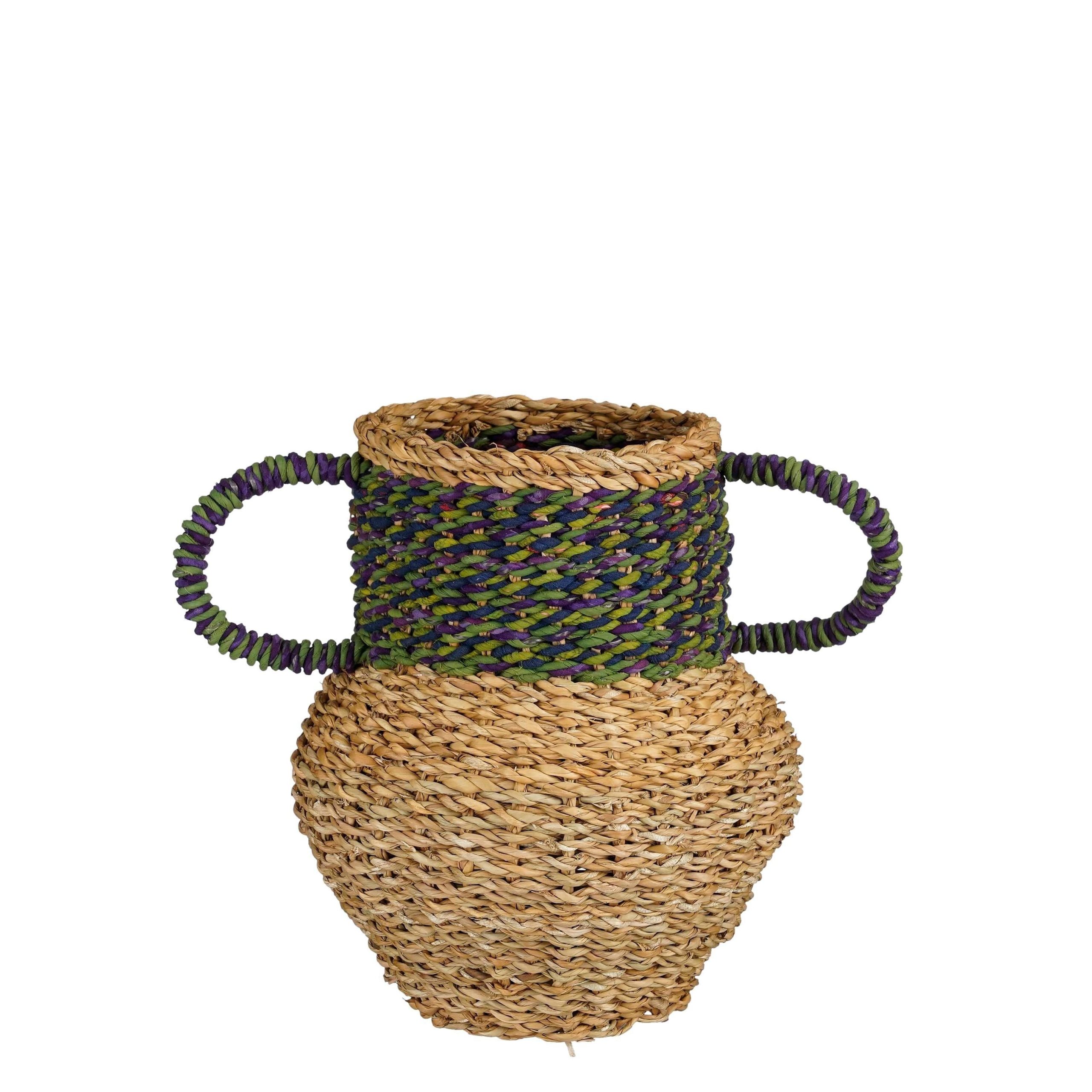 Mica Decorations Cambridge Decoratieve Vaas - H28 x Ø25 cm - Zeegras -