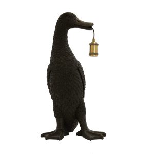 Light & Living tafellamp Duck – zwart – 32x31x65cm Light & Living tafellamp Duck – zwart – 32x31x65cm