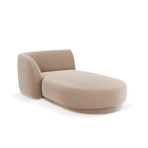 Micadoni linker meridiaan Miley flueel, cappuccino – 156x90x70cm Micadoni linker meridiaan Miley flueel, cappuccino – 156x90x70cm