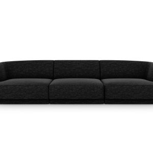 Micadoni Bank Miley 3-zits, chenille, zwart – 90x255x70cm Micadoni Bank Miley 3-zits, chenille, zwart – 90x255x70cm