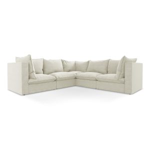 LaMiaSofa Modulaire hoekbank Ravenna – bouclé – zand – 255x255x77