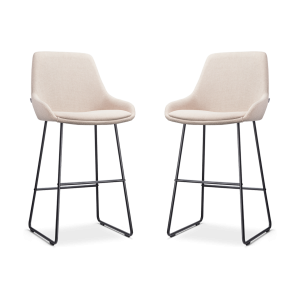 Nolon Nino-Isa Barkrukken Set van 2 – Beige – Zwart – 75 cm Nolon Nino-Isa Barkrukken Set van 2 – Beige – Zwart – 75 cm