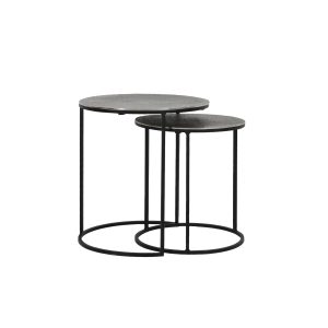 Light & Living bijzettafel RENGO – grijs – Ø49cm Light & Living bijzettafel RENGO – grijs – Ø49cm