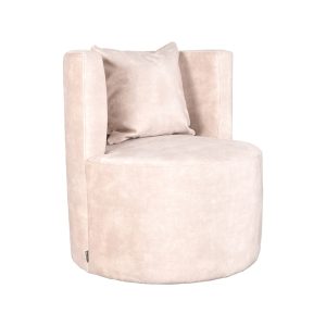 LABEL51 Fauteuil Evy – Naturel Velvet – 65x65x75cm LABEL51 Fauteuil Evy – Naturel Velvet – 65x65x75cm