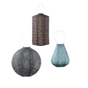 Lumiz solar lampion – bramdean set – 3 stuks Lumiz solar lampion – bramdean set – 3 stuks