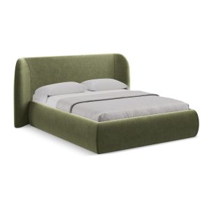 LaMiaSofa Bed met opbergruimte Trieste – velours – olijf – 230x215x110 LaMiaSofa Bed met opbergruimte Trieste – velours – olijf – 230x215x110