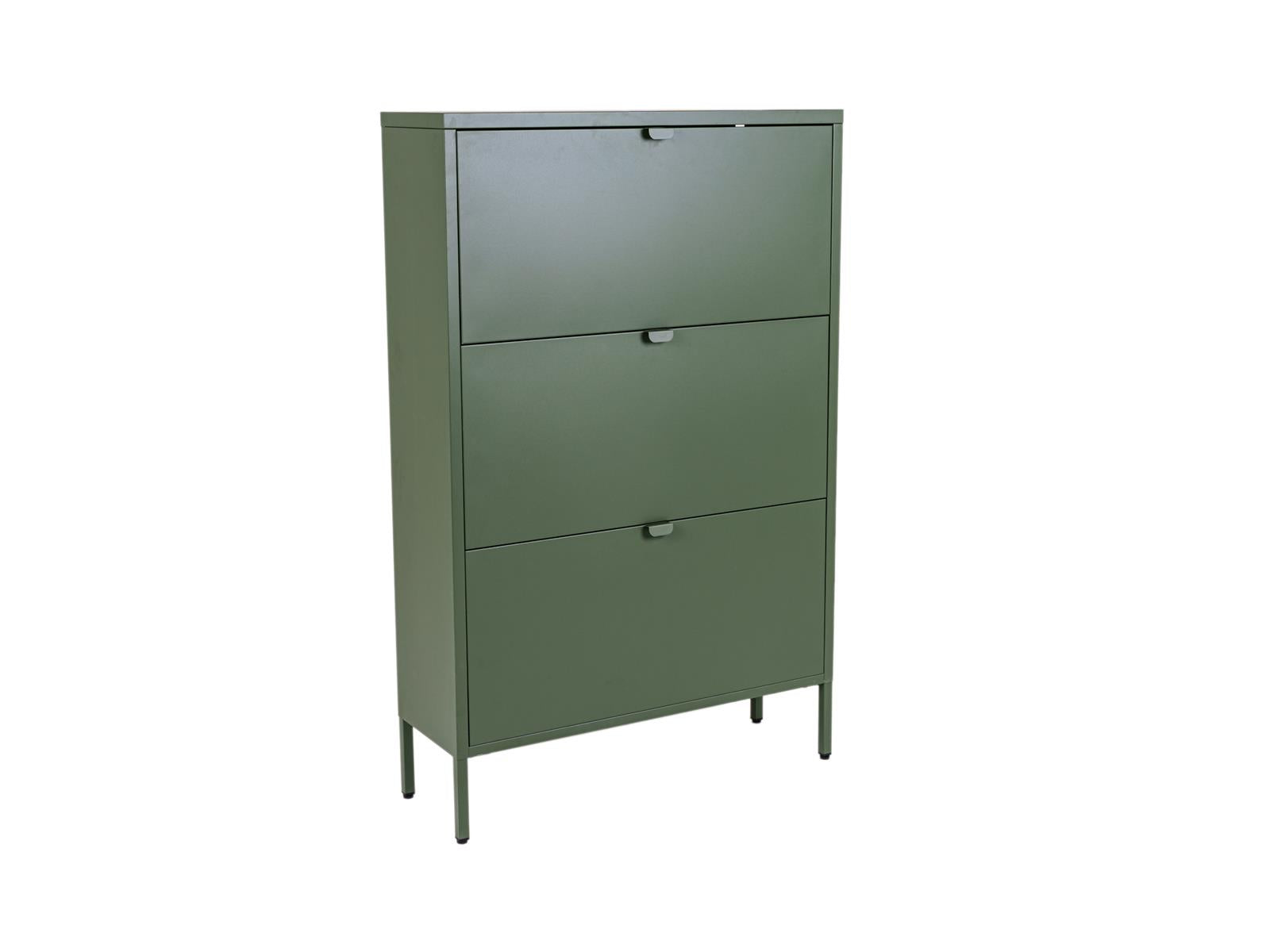 MaximaVida metalen locker schoenenkast Finn 25 x 80 x 125 cm olijfgroe