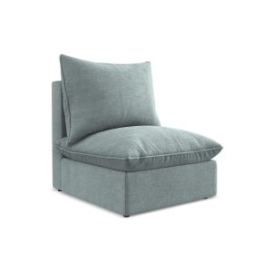 LaMiaSofa Bankmodule midden Ravenna – textuurstof – jeans – 75x90x77