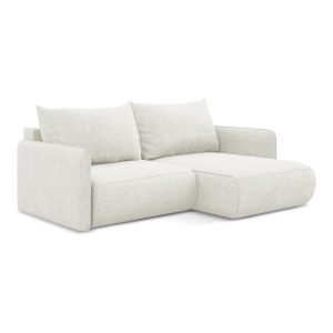 LaMiaSofa hoekbank rechts Palermo – chenille stof – wit – 207x148x86 LaMiaSofa hoekbank rechts Palermo – chenille stof – wit – 207x148x86