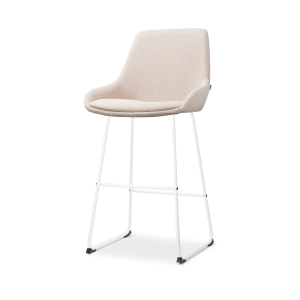 Nolon Nino-Isa Barkruk Beige – Stof – Wit Onderstel – 75 cm Nolon Nino-Isa Barkruk Beige – Stof – Wit Onderstel – 75 cm