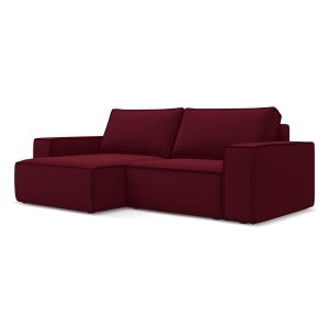 LaMiaSofa hoekbank links Livorno – velours – bourgondië – 257x148x82 LaMiaSofa hoekbank links Livorno – velours – bourgondië – 257x148x82