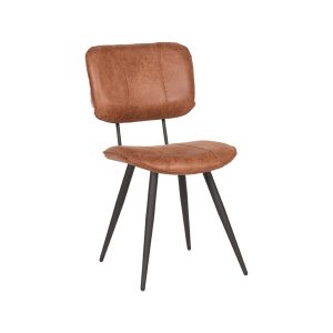 LABEL51 Eetkamerstoel Fos – Cognac – Zithoogte 50cm – Set van 2 LABEL51 Eetkamerstoel Fos – Cognac – Zithoogte 50cm – Set van 2