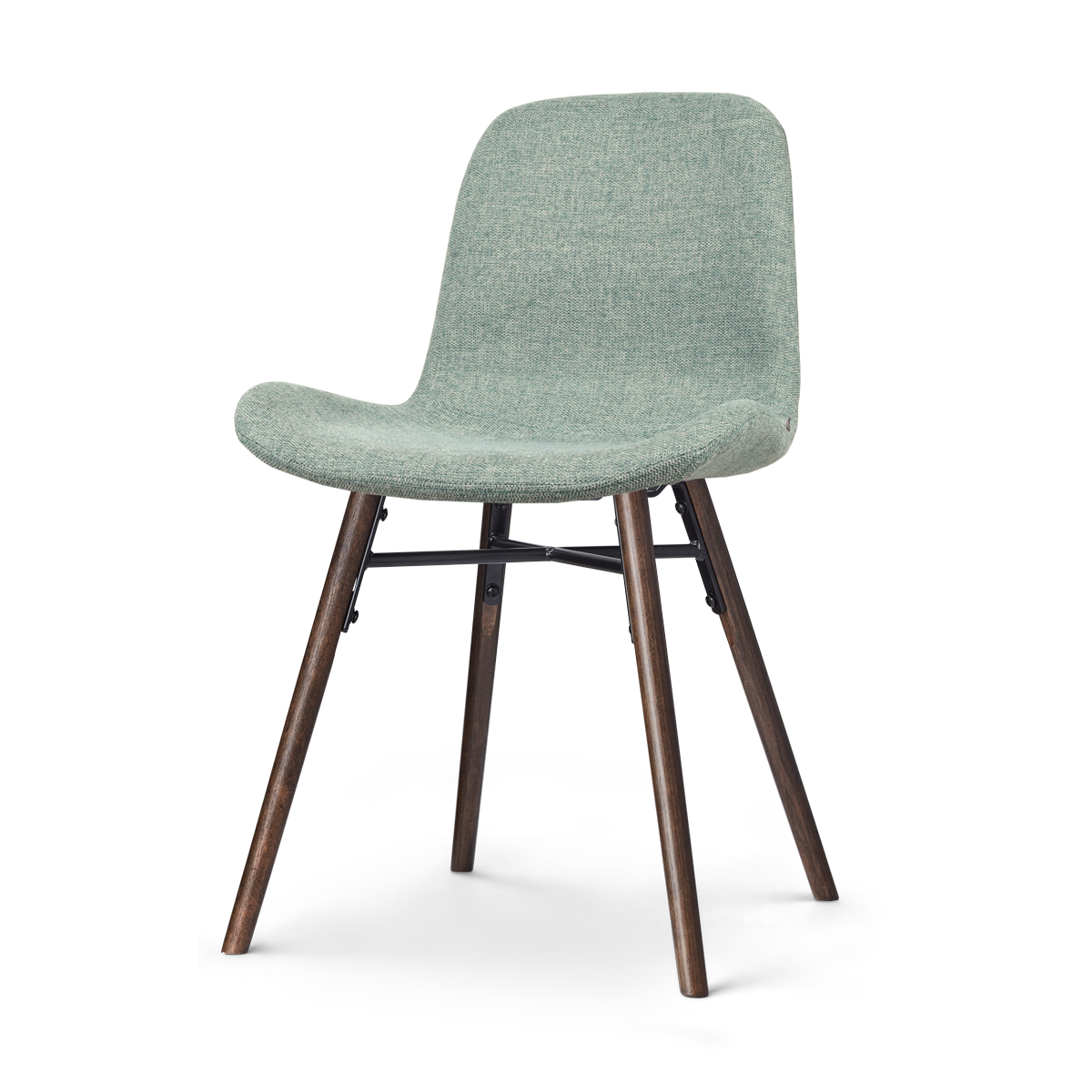 Nolon Nena-Fé Eetkamerstoel Zacht Groen - Stof - Walnoot Poten