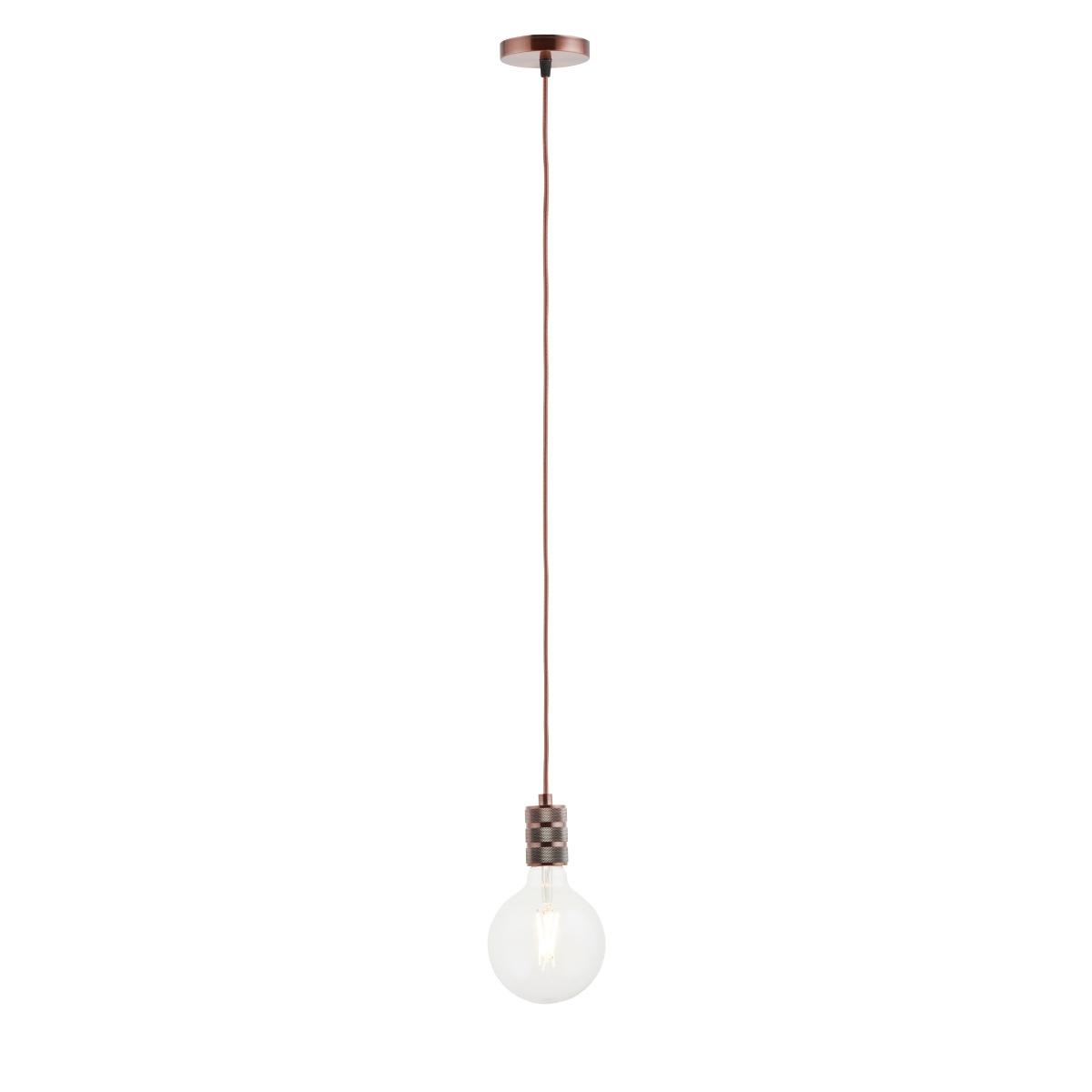 Lighto | Pendel Koper | Inclusief Lichtbron Helder | Retro | 1.5m Snoe