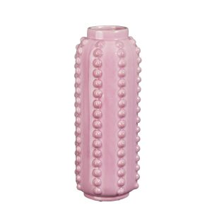 Mica Decorations Boaz Vaas – H30 x Ø11 cm – Keramiek – Roze Mica Decorations Boaz Vaas – H30 x Ø11 cm – Keramiek – Roze