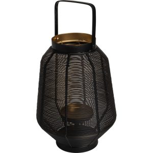 Lesli Living lantaarn Fenna – zwart – Ø20x28cm Lesli Living lantaarn Fenna – zwart – Ø20x28cm