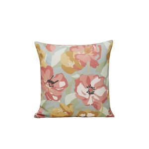 Madura Kussenovertrek Adelise celadon en terracotta 40×40 cm Madura Kussenovertrek Adelise celadon en terracotta 40×40 cm