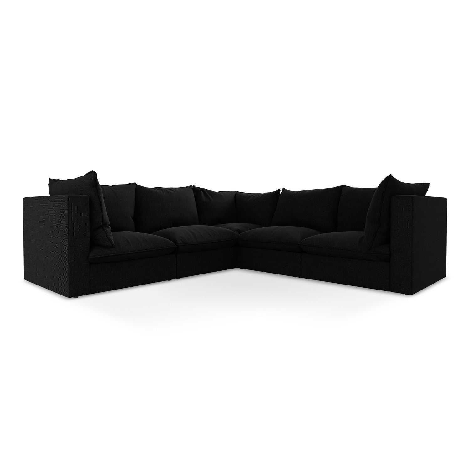 LaMiaSofa Modulaire hoekbank Ravenna - bouclé - zwart - 255x255x77