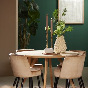 Light & Living eettafel QUENZA – Ø120x76cm – bruin Light & Living eettafel QUENZA – Ø120x76cm – bruin