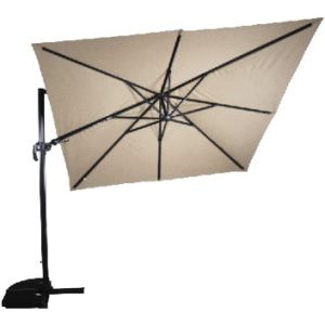 Lesli Living push-up parasol VirgoFlex – beige – 300x300cm Lesli Living push-up parasol VirgoFlex – beige – 300x300cm