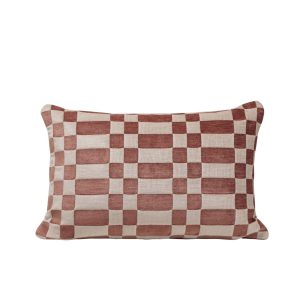 Madura Kussenovertrek Tcheky ecru en terracotta 40×60 cm