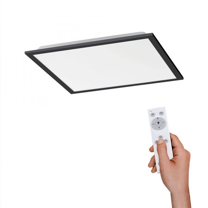 Paul Neuhaus plafondlamp Flat - 1 lichts - 45.5 x 6.6 cm - zwart