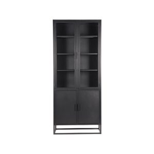 LABEL51 Vitrinekast Level Hoog – Zwart Metaal – 80x40x190cm LABEL51 Vitrinekast Level Hoog – Zwart Metaal – 80x40x190cm